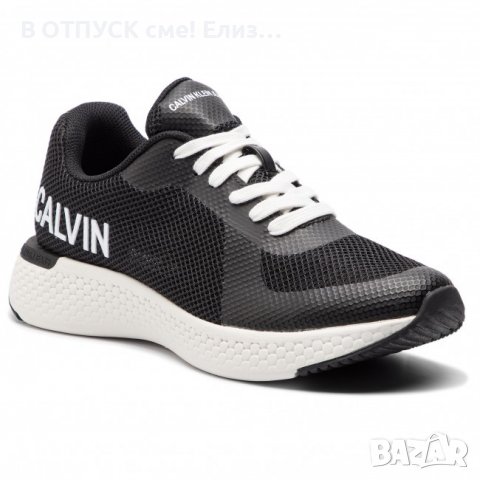 Оригинални стилни модерни сникърси Calvin Klein Amos S0584 Black от САЩ, 289 лв 