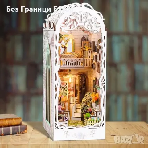 Нова 3D DIY миниатюрна къща с LED светлини - комплект за сглобяване