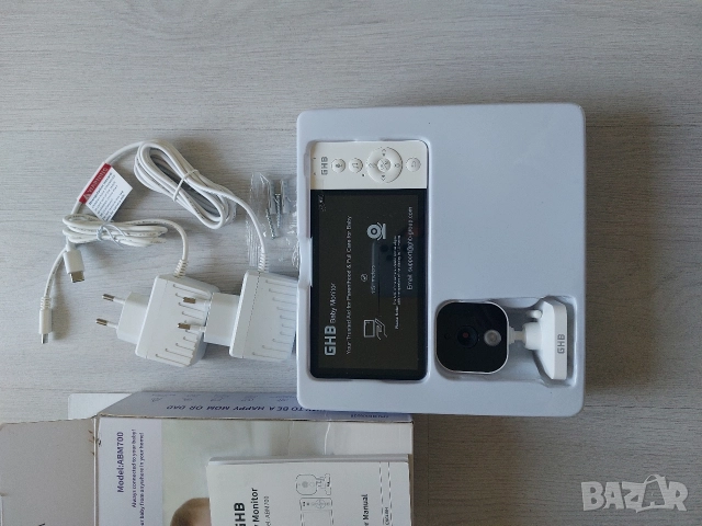 Видео Бебефон GHB ABM700 – 5" HD IPS Екран, Нощно Виждане, Двупосочно Аудио, снимка 5 - Други - 52738595