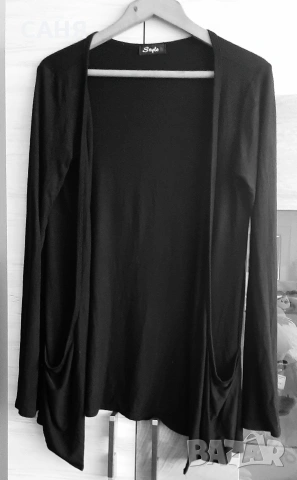 Фина и стилна жилетка пончо инова,красива и топла блуза, снимка 2 - Блузи с дълъг ръкав и пуловери - 53113947