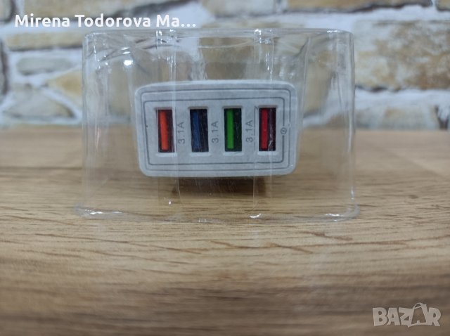 Quick Charge зарядно за телефон с 4 изхода, снимка 2 - Оригинални зарядни - 35200886