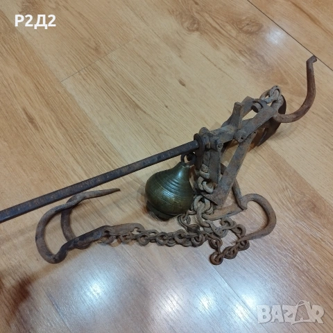 стар кантар с куки и топуз, снимка 5 - Антикварни и старинни предмети - 53905174