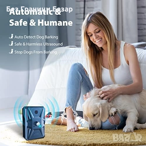 Ново Ултразвуково устройство против лай IPX4, 3 режима, до 10 м обхват, снимка 2 - За кучета - 52135035