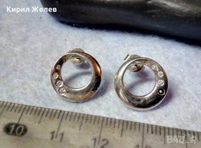 КРАСИВИ ФЕШЪН АРТ СРЕБЪРНИ ОБЕЦИ РОДИРАНО СРЕБРО 925 с ИНКРУСТИРАНИ МИНИАТЮРНИ ЦИРКОНИ 48570, снимка 7 - Обеци - 48938400