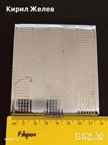 Стара рядка табакера сребрист цвят от соца за КОЛЕКЦИЯ ДЕКОРАЦИЯ 51092, снимка 7 - Други ценни предмети - 51745957