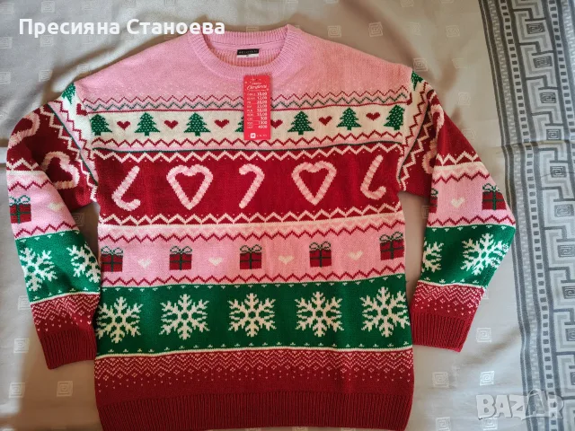Дамска коледна блуза , снимка 3 - Блузи с дълъг ръкав и пуловери - 56229027