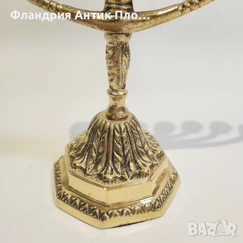 Месингов менора свещник, снимка 4 - Декорация за дома - 49100878