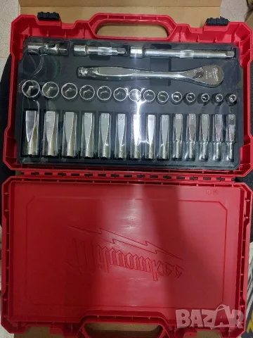 Комплект вложки  с тресчотка Milwaukee 4932464945 , 32бр. 3/8, снимка 4 - Гедорета - 55929066