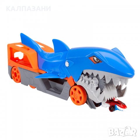 HOT WHEELS TRUCKS Shark Bite™ Акула автовоз за 5 колички GVG36, снимка 2 - Коли, камиони, мотори, писти - 38000416