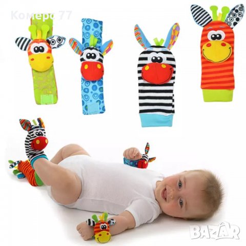 Бебешки чорапи с дрънкалки на китката и на чорапите., снимка 3 - Бебешки чорапи - 39962696