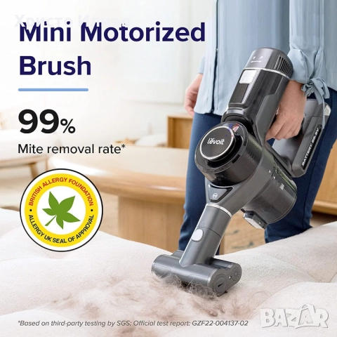 Вертикална прахосмукачка Levoit VortexIQ 40 Flex Безжична, снимка 4 - Прахосмукачки - 52195918