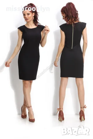 Малка черна рокля със златен цип арт.0390BLACK-1