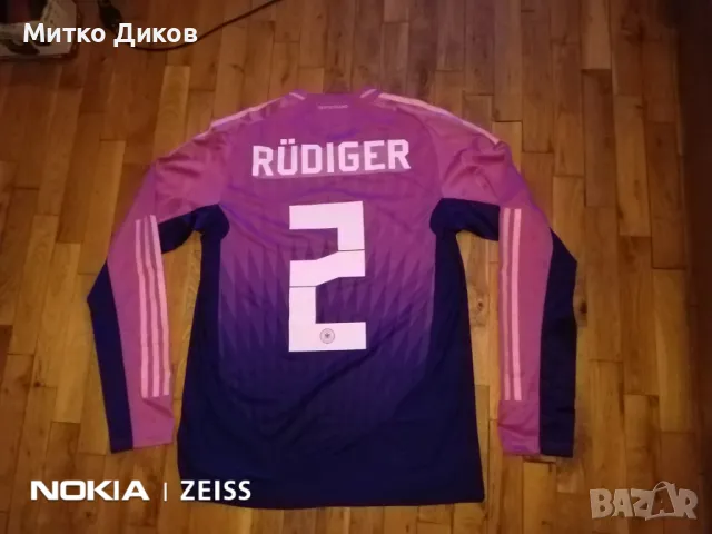 Германия 2023-2024г.мачова тениска Heat.RDY маркова на Адидас IP8159 №2 Рюдигер размер М, снимка 6 - Футбол - 48042691