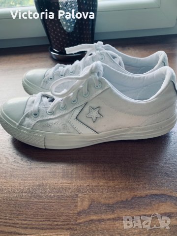 Бели CONVERSE,оригинал, снимка 2 - Кецове - 37311833