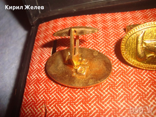 СТАРИ РЯДЪК МОДЕЛ ПОЗЛАТЕНИ БРОНЗОВИ ЛУКСОЗНИ БУТОНЕЛИ в КУТИЙКА 19820, снимка 5 - Антикварни и старинни предмети - 37590447