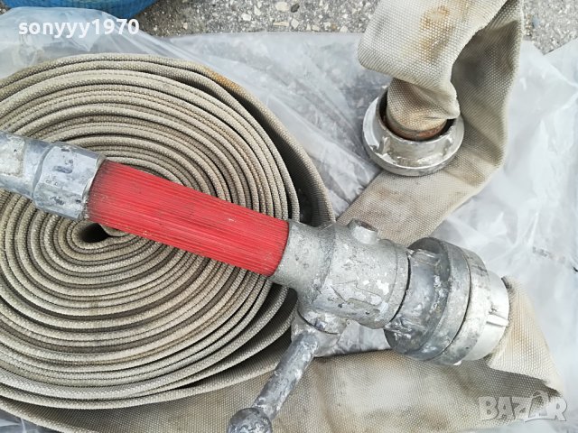 ПОЖАРЕН МАРКУЧ СЪС СТРУЙНИК 0804231736, снимка 3 - Антикварни и старинни предмети - 40302565