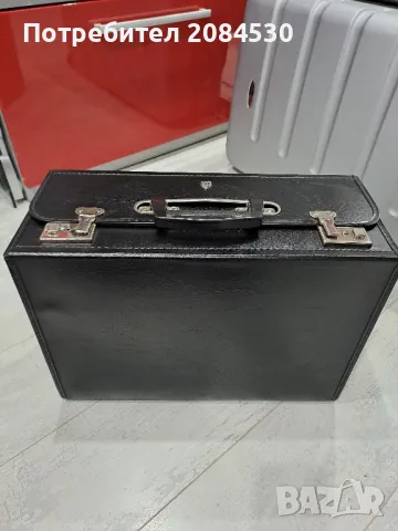 Твърд кожен куфар 46/33/20см, снимка 3 - Куфари - 49165891