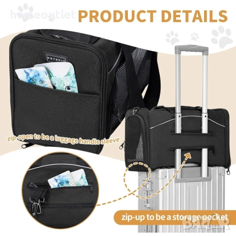 Транспортна чанта за домашни любимци PETSFIT DCC1910-01J, снимка 7 - За кучета - 42887125