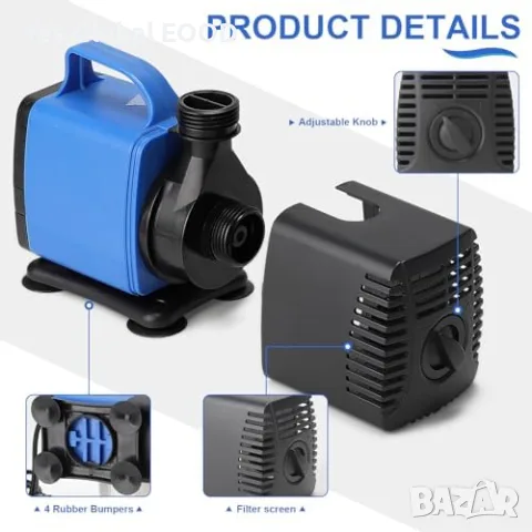 DBREAKS помпа за езеро и фонтан 5500L/H 55W с 5 дюзи, снимка 3 - Водни помпи - 55708699