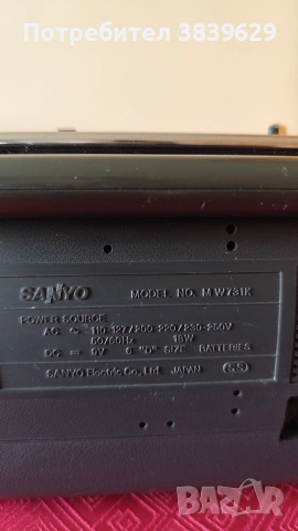 Радиокасетофон SANYO, снимка 3 - Радиокасетофони, транзистори - 53935949
