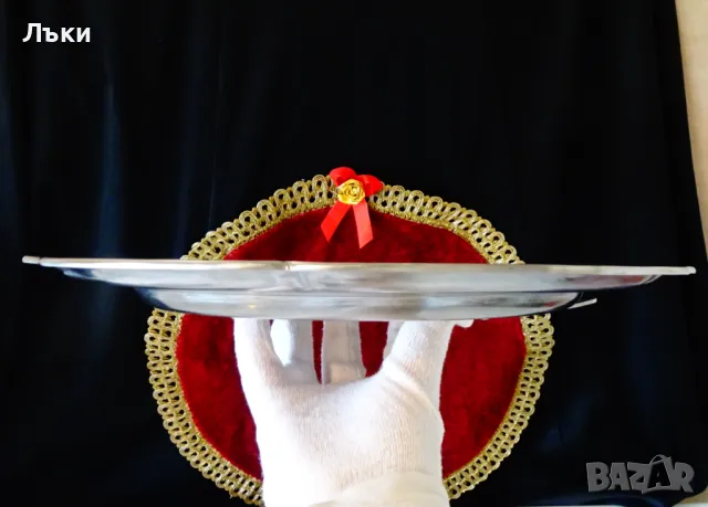 Пано от калай с рамка за снимка 33 см.,калаена сватба. , снимка 6 - Антикварни и старинни предмети - 49922408