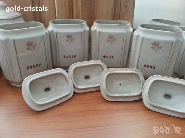 Стар български порцелан сервиз буркани , снимка 2 - Антикварни и старинни предмети - 33753003