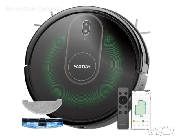 Прахосмукачка робот Vactidy T8 с моп и приложение, снимка 5 - Прахосмукачки - 54102117