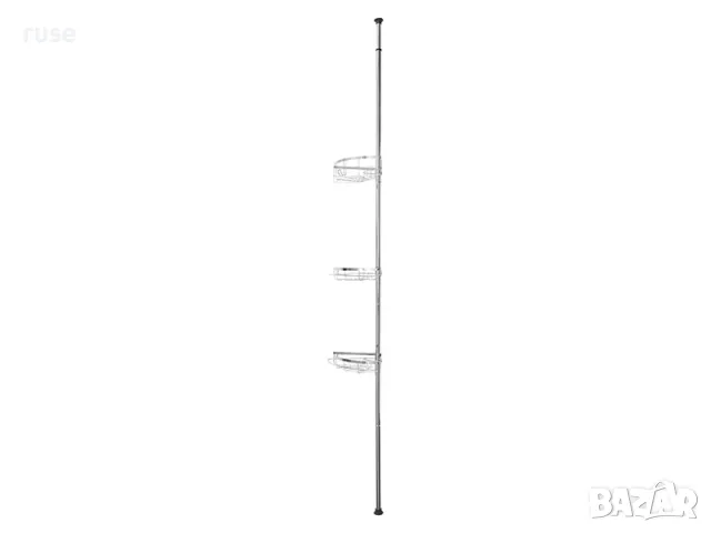 НОВИ! Телескопична етажерка за баня 3 рафта 25.5х123-260 см , снимка 3 - Етажерки - 48680734