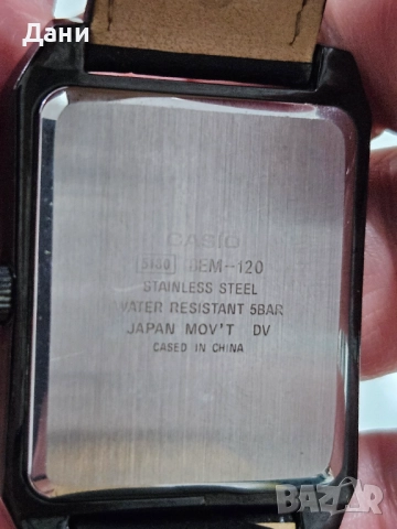 Мъжки часовник Casio, оригинален, запазен, елегантен, стилен + подарък чисто нова батерия, снимка 4 - Мъжки - 52842866