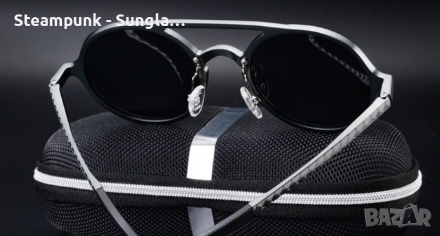 2 цвята Дизайнерски ретро метални слънчеви очила Steampunk Unisex 2023, снимка 7 - Слънчеви и диоптрични очила - 39415526