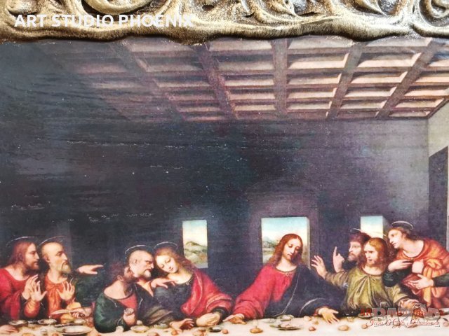 Икона Тайната вечеря icona Tainata Vecheria icon Last Supper, снимка 2 - Икони - 14790292
