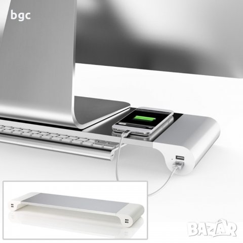 Алуминиева Стойка за Лаптоп/Монитор за Бюро Apple iMac  / Лаптоп MacBook Pro AiR за работно бюро, снимка 18 - Монитори - 26023287