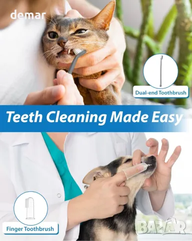 Електрическа машина за премахване на плака за домашни любимци с LED светлина, 14 части, 5 режима, снимка 7 - Други стоки за животни - 50254140