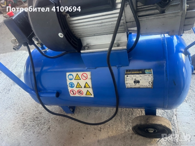Компресор Okay 50 литра, снимка 5 - Компресори - 52435517