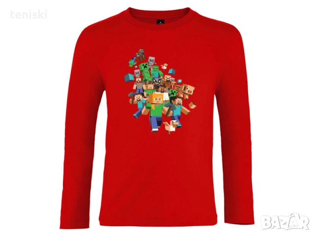 Тениски с дълъг ръкав Minecraft 3 модела , снимка 4 - Детски тениски и потници - 51561532