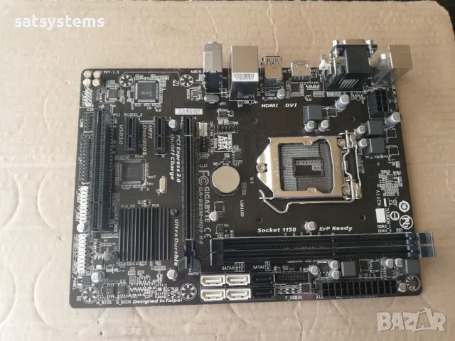 Дънна платка Gigabyte GA-B85M-HD3 R4 Socket LGA1150, снимка 5 - Дънни платки - 48392211