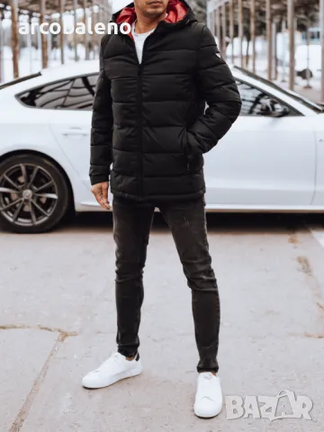 Мъжко зимно ватирано яке с качулка, 4цвята , снимка 11 - Якета - 47969587
