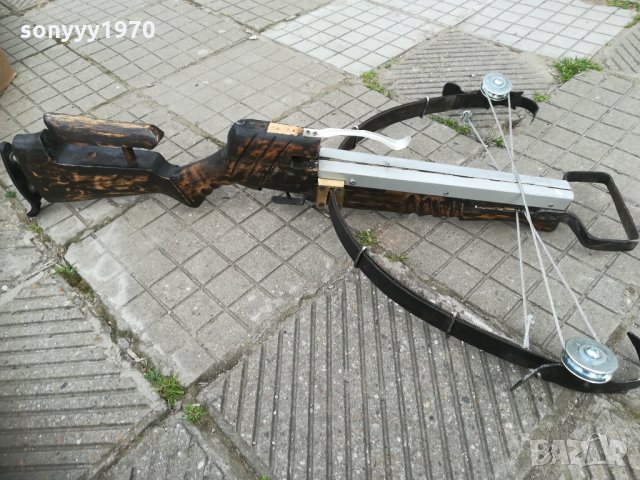арбалет дърво/метал-84х52см-антик 0903211756, снимка 18 - Антикварни и старинни предмети - 32098168