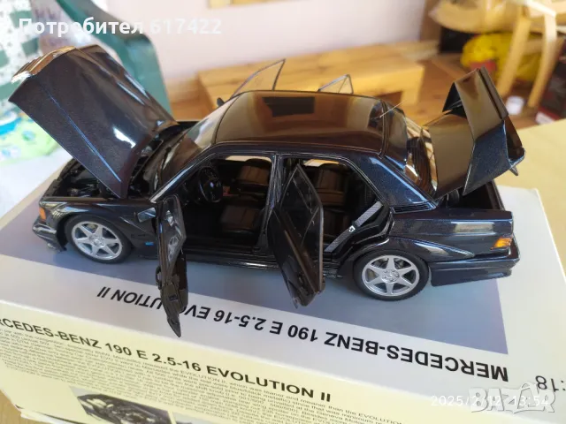 1:18  Mercedes Benz 190E 2.5-16V EVO II  - AutoArt , снимка 11 - Колекции - 49098852