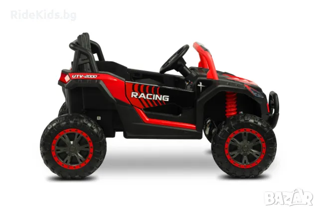 Офроуд акумулаторен автомобил AXEL – Червен, 4x4, с дистанционно и LED, снимка 5 - Детски велосипеди, триколки и коли - 50099511