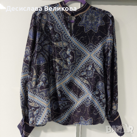 Дамска сатенирана Блуза НМ, снимка 3 - Блузи с дълъг ръкав и пуловери - 44529541