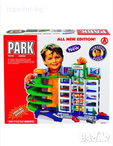 Паркинг на 6 нива с 4 коли и акесоари