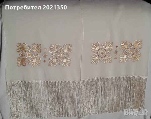 Ръчно бродиран копринен шал / scarf with bulgarian embroidery-по поръчка