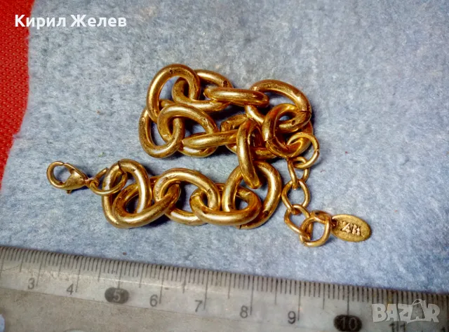 МАРКОВА СТИЛНА ПОЗЛАТЕНА ГРИВНА от БЛАГОРОДНА СТОМАНА на ZARA 43458, снимка 8 - Гривни - 47316054