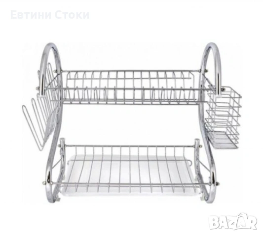 Луксозен S-образен сушилник за съдове - двуредов, стил и ред, снимка 3 - Други - 54064133