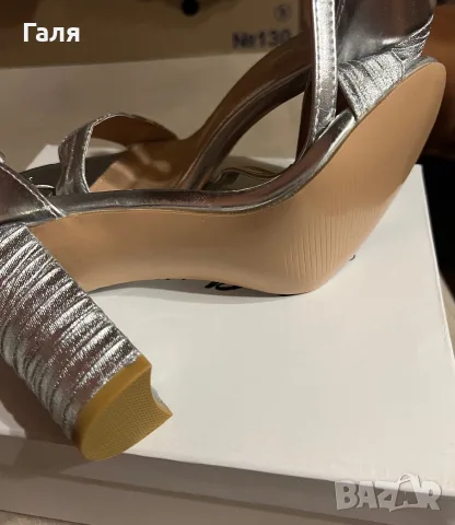 Сребристи сандали, снимка 7 - Сандали - 55982033