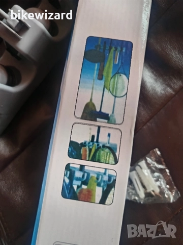 Стойка за 4 метли/четки + 5 куки НОВО, снимка 3 - Други - 52581333