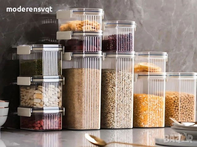 Комплект 7 части кухненски контейнери за храна с уплътнител, снимка 5 - Кутии за храна - 51924381