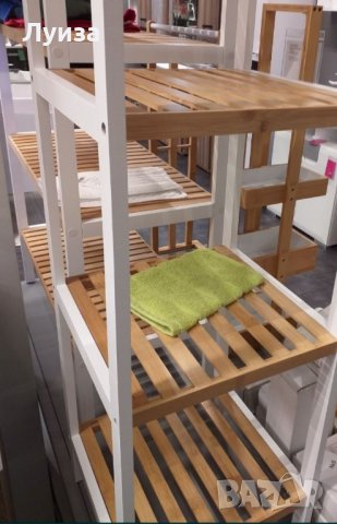 Бамбукова етажерка за баня-голяма и стабилна!, снимка 3 - Етажерки - 30665820