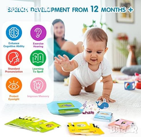 Нова Играчка за малки деца Монтесори флаш карти за обучение думи, снимка 5 - Образователни игри - 40845301